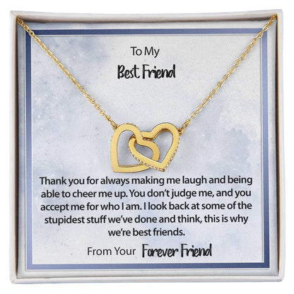 Why We'Re Best Friends Necklace Interlocking Hearts Necklace