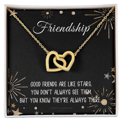Friendship Gift For Her Interlocking Necklace Soul Sister Gift Necklace Gift For Best Friend Bestie Necklace Interlocking Hearts Necklace