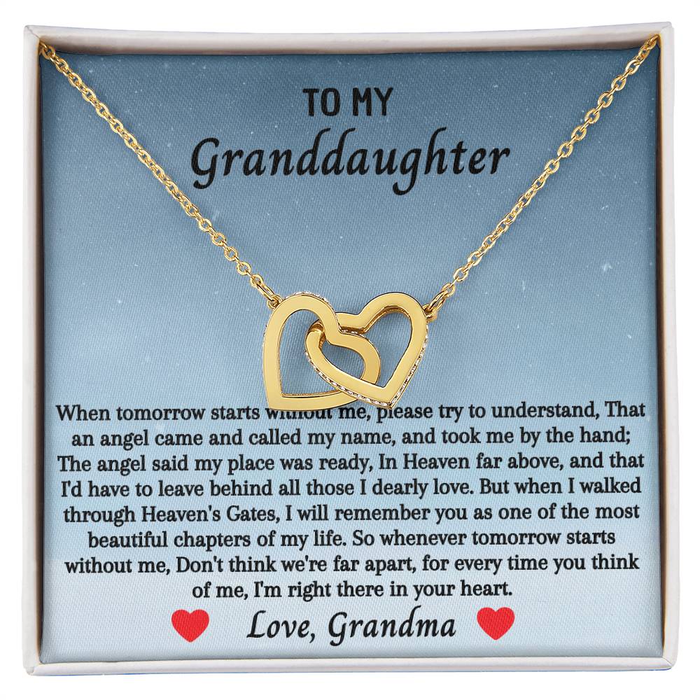 Tomorrow Without Me Love Necklace Interlocking Hearts Necklace