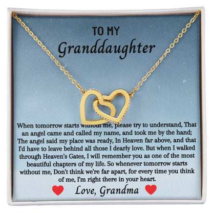 Tomorrow Without Me Love Necklace Interlocking Hearts Necklace