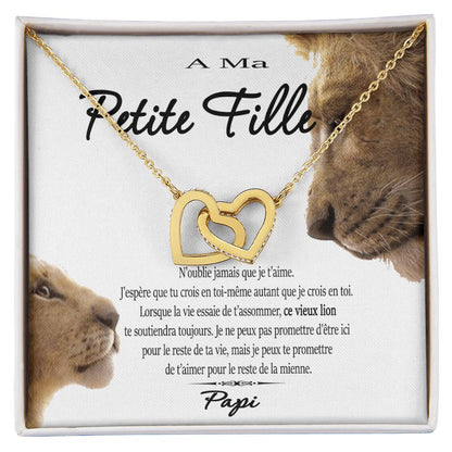 A Ma Petite Fille - Ce Vieux Lion Te Soutiendra Toujours - Achetez Aujourd'Hui Et Économisez 20% Interlocking Hearts Necklace
