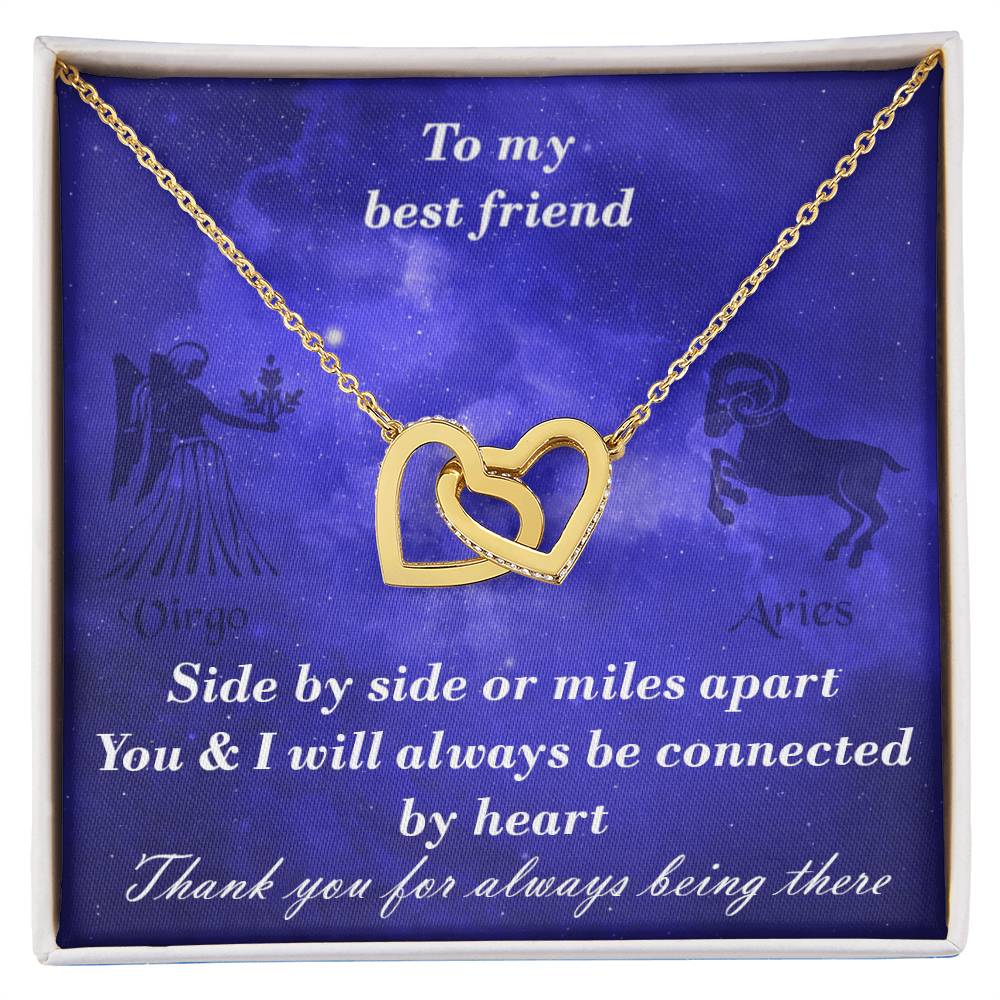 Virgo To Aries Best Friend Interlocked Hearts Necklace Interlocking Hearts Necklace