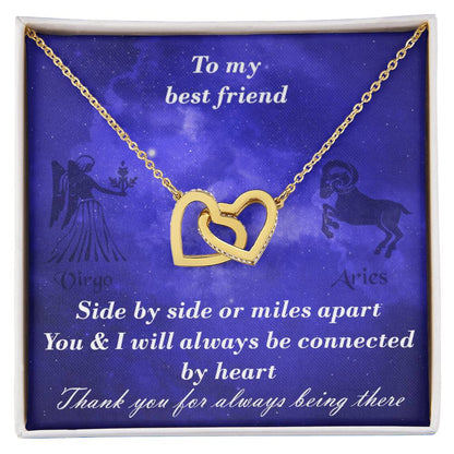 Virgo To Aries Best Friend Interlocked Hearts Necklace Interlocking Hearts Necklace