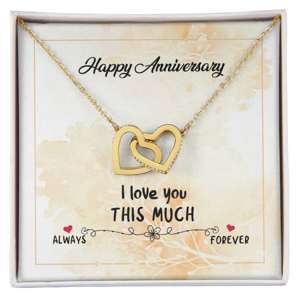 To My Wife Interlocking Hearts Necklace