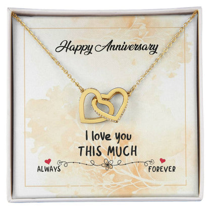To My Wife Interlocking Hearts Necklace