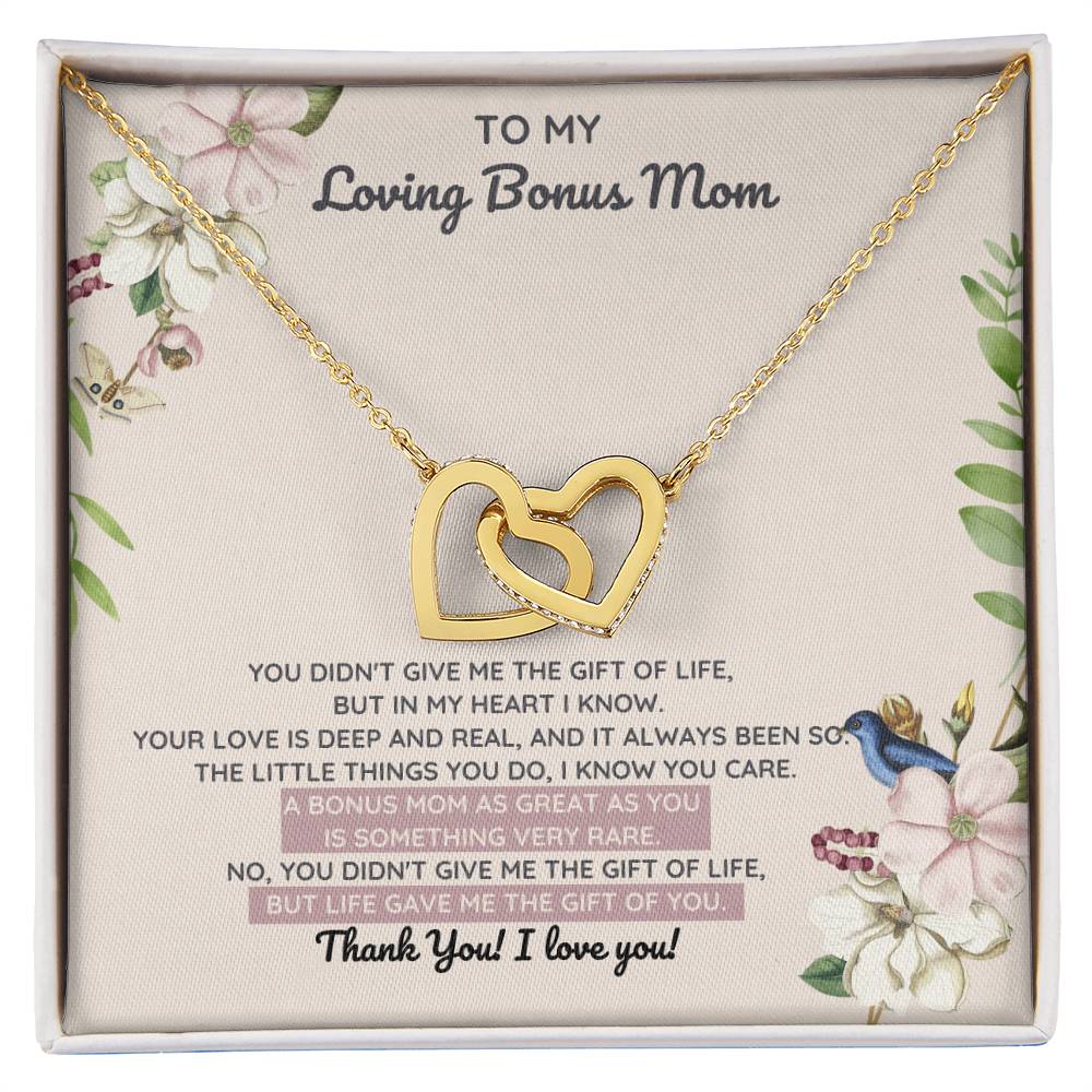 Bonus Mom Gift Of You Interlocking Heart Necklace Interlocking Hearts Necklace