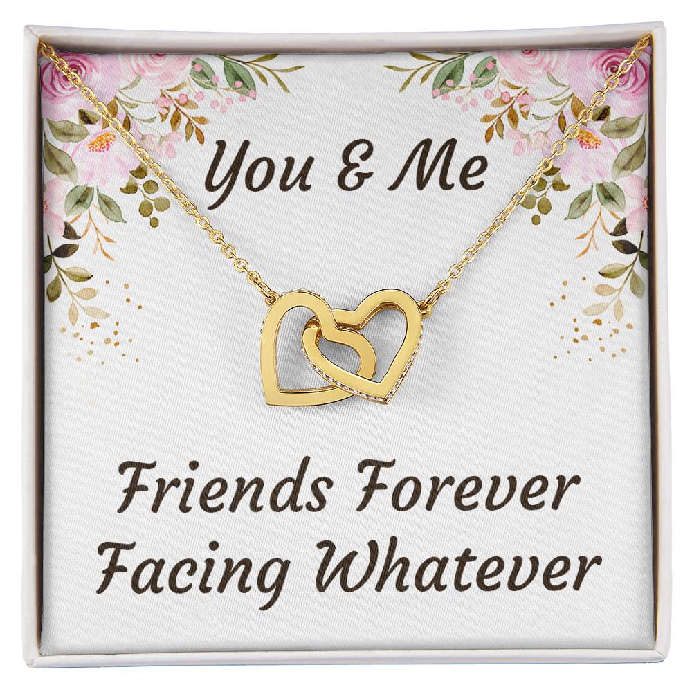 Best Friend Forever In My Heart Necklace - Best Friend Gift Bff Gift Best Friend Graduation Interlocking Hearts Necklace