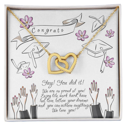 CONGRA~4 Interlocking Hearts Necklace