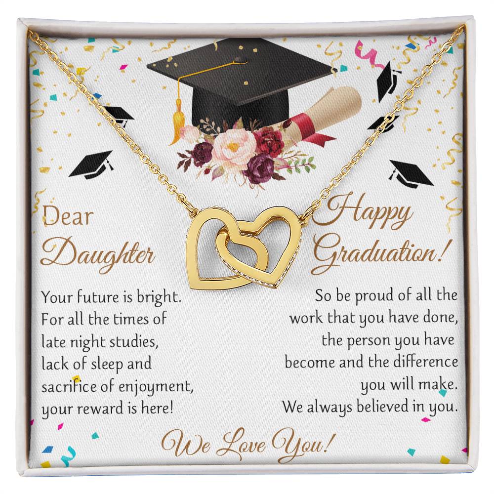 Class Of 2021 - Limited Edition Graduation Necklace - Gdt12 Interlocking Hearts Necklace