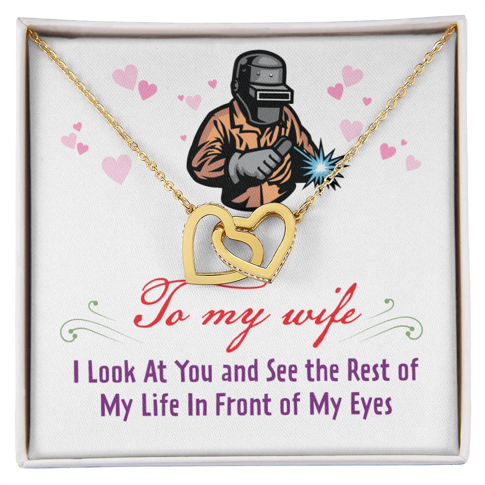 Welder'S Wife - Interlocking Heart Necklace Interlocking Hearts Necklace