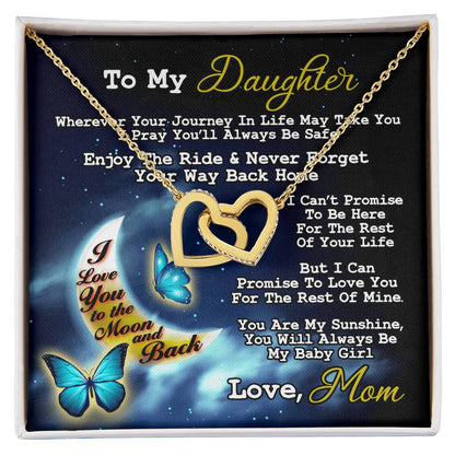 Gift For Daughter - Interlocking Heart Necklace Interlocking Hearts Necklace