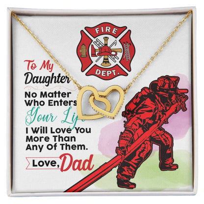 Firefighter'S Daughter - Interlocking Heart Necklace Interlocking Hearts Necklace