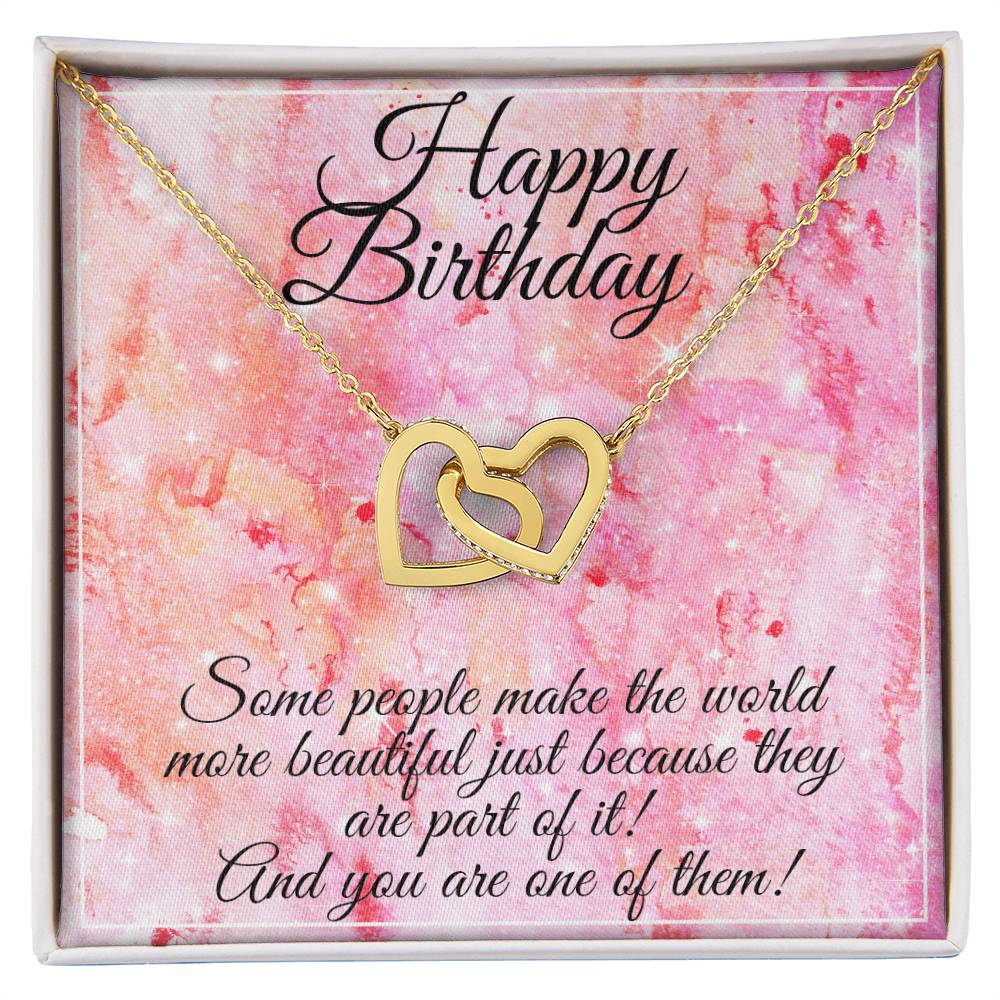 Two Hearts Necklace Interlocking Hearts Necklace