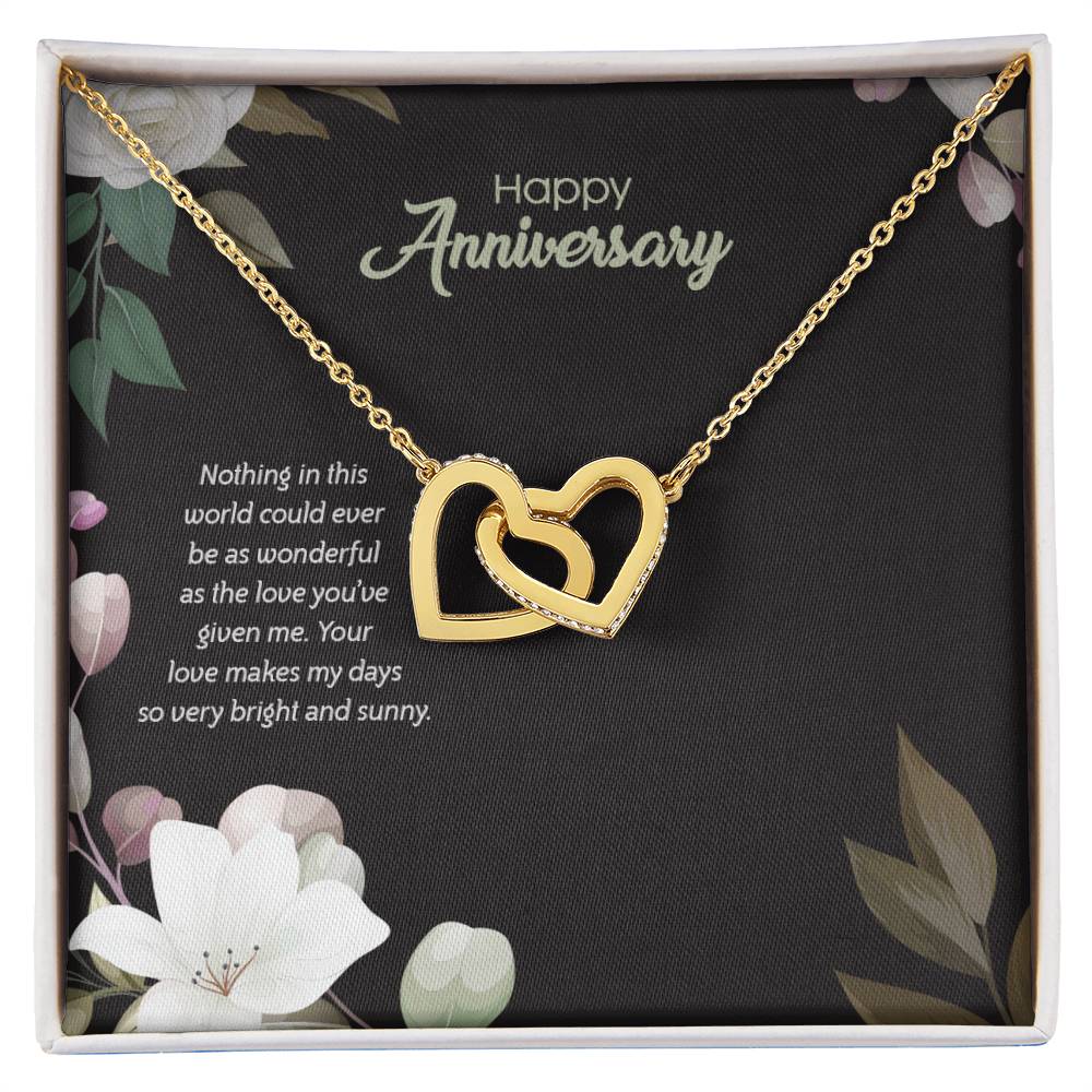 Anniversary Edition Wonderful Love You'Ve Given - Interlocking Hearts Necklace