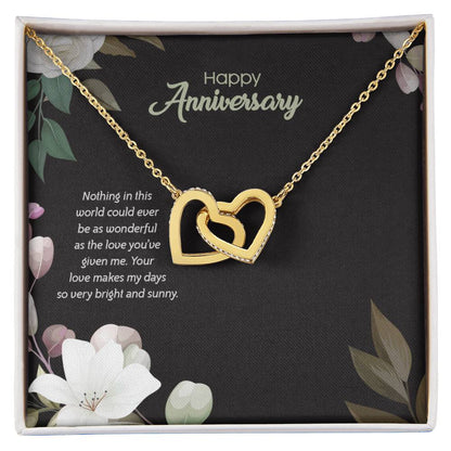 Anniversary Edition Wonderful Love You'Ve Given - Interlocking Hearts Necklace