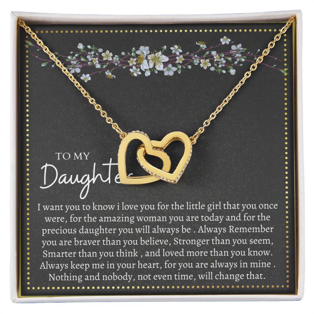 Gift For Daughter Interlocking Hearts Necklace