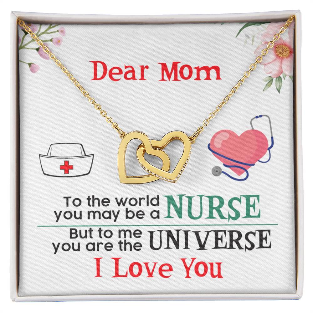 Gift For Mom - Interlocking Hearts Necklace