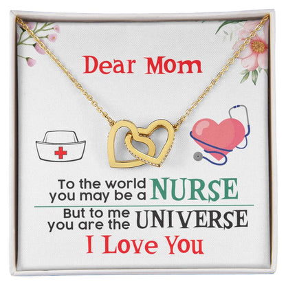 Gift For Mom - Interlocking Hearts Necklace