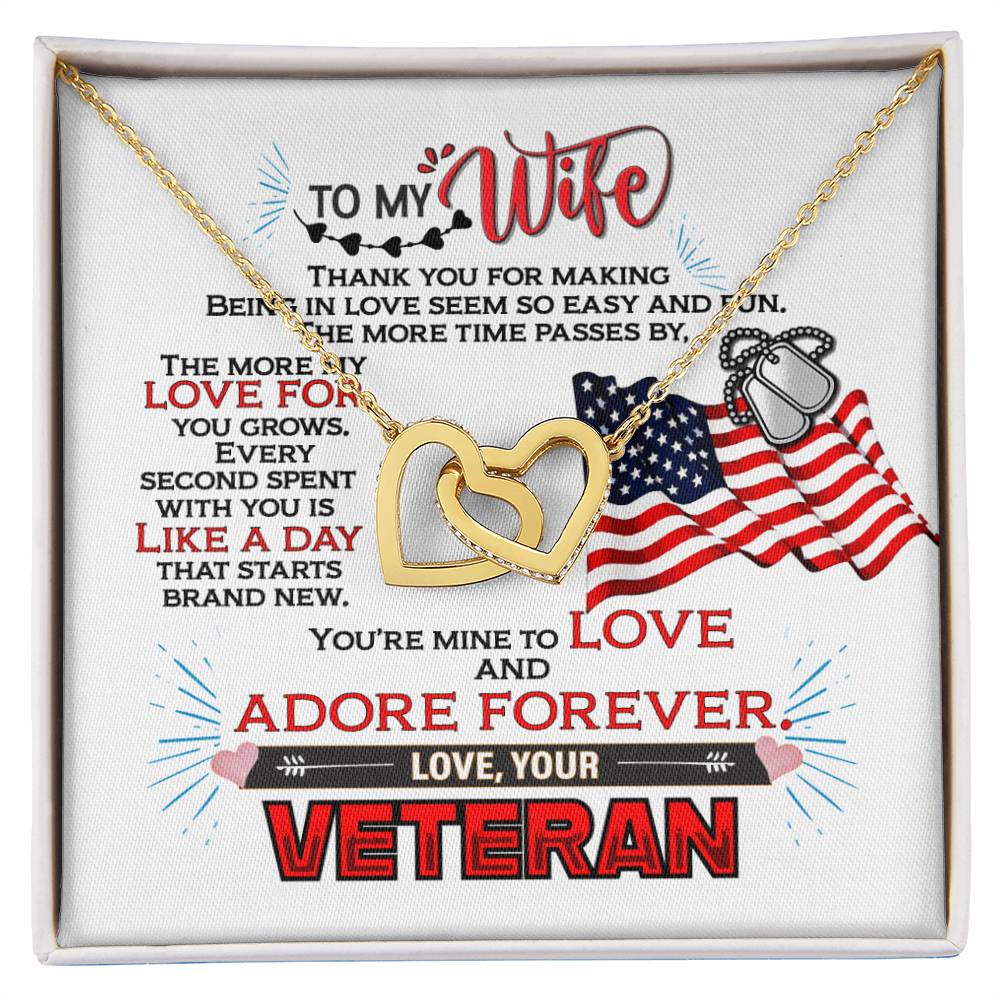 Veteran'S Wife - Interlocking Heart Necklace Interlocking Hearts Necklace