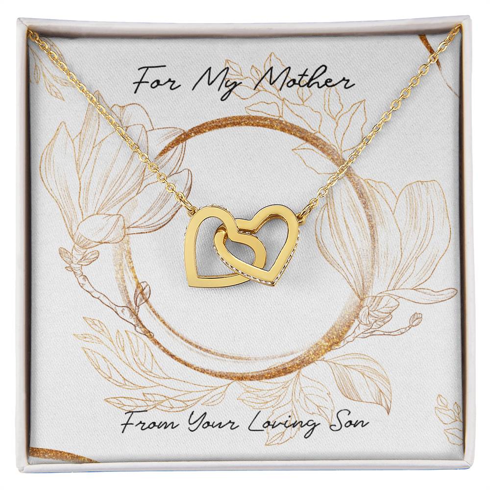 Two Hearts Necklace For My Mother Interlocking Hearts Necklace