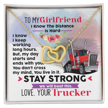 Gift For Girlfriend- Interlocking Heart Necklace Interlocking Hearts Necklace