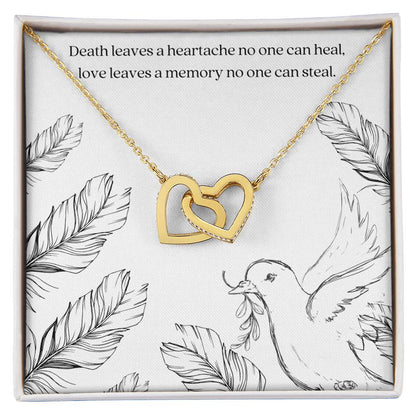 Dove Memory Necklace Interlocking Hearts Necklace