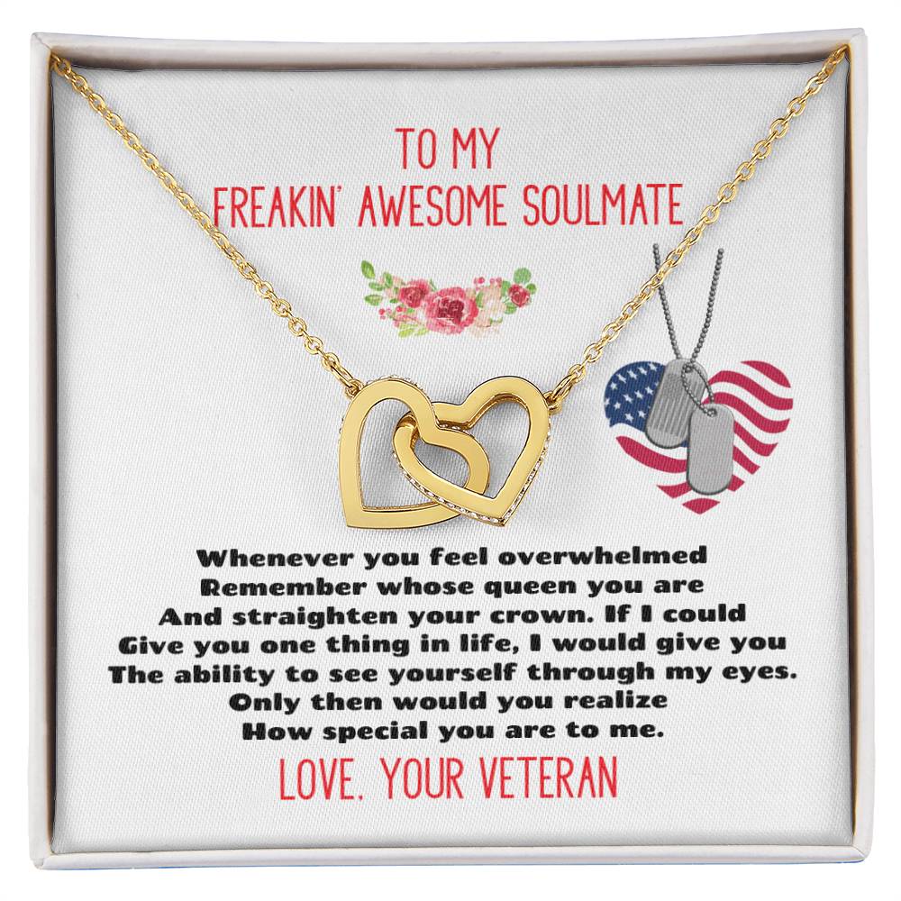 Veteran'S Wife - Interlocking Heart Necklace Interlocking Hearts Necklace