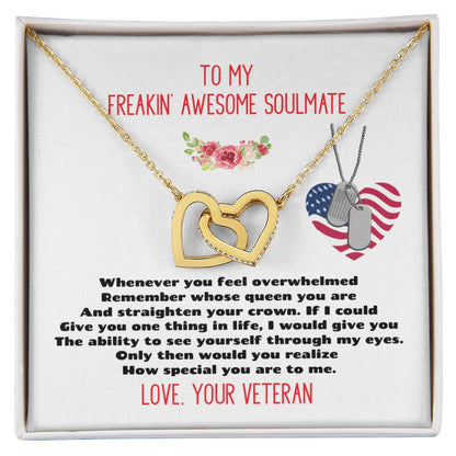 Veteran'S Wife - Interlocking Heart Necklace Interlocking Hearts Necklace