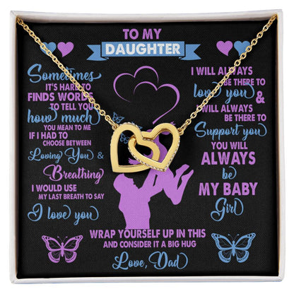 Gift For Daughter Interlocking Hearts Necklace