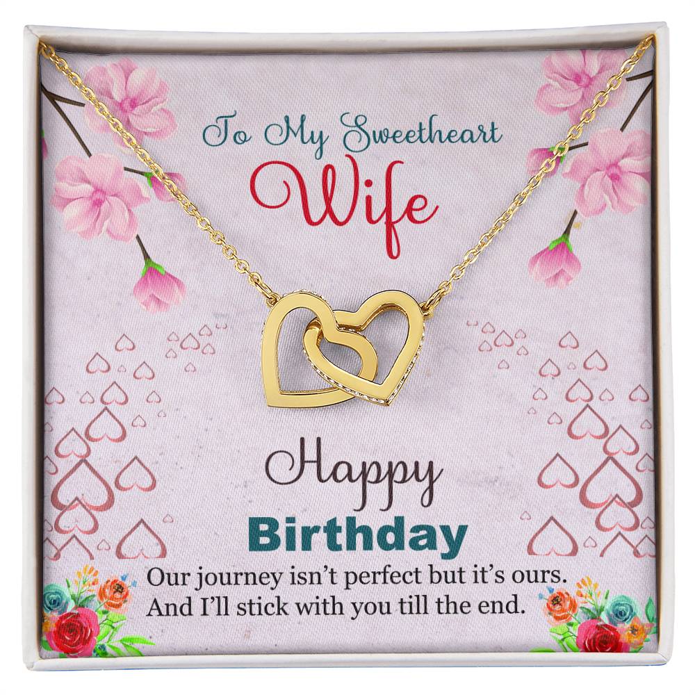 To My Wife Interlocked Hearts Necklace Gift For Wife Love Your Wifehusband Gift Wifelove Your Husbnad. Interlocking Hearts Necklace