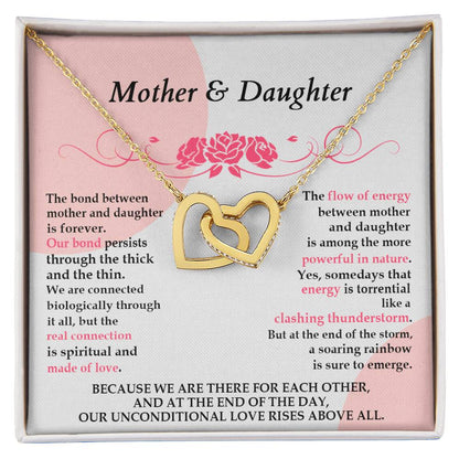 Gift For Mom - We Are Connected - Interlocking Interlocking Hearts Necklace