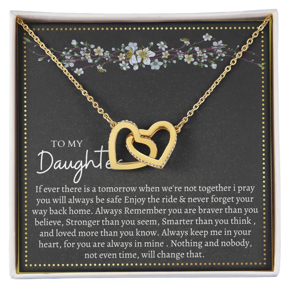 Gift For Daughter Interlocking Hearts Necklace