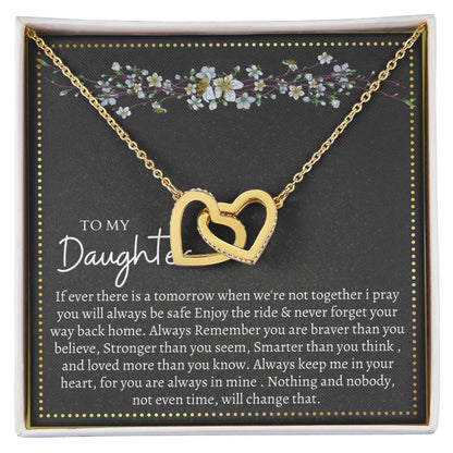Gift For Daughter Interlocking Hearts Necklace