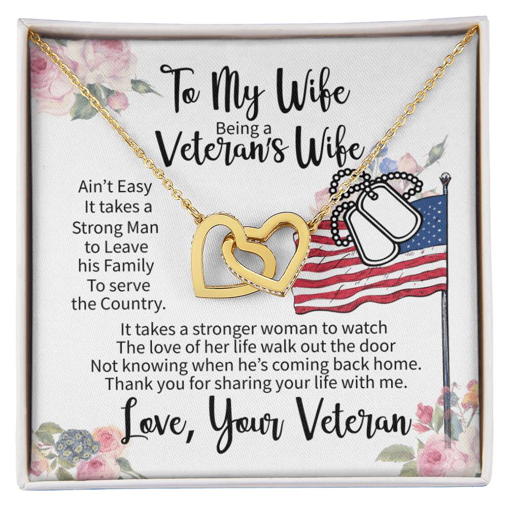 Veteran'S Wife - Interlocking Heart Necklace Interlocking Hearts Necklace