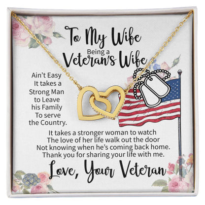 Veteran'S Wife - Interlocking Heart Necklace Interlocking Hearts Necklace