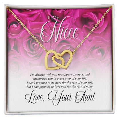 From Your Aunt-Promise To Love You Interlocking Bracelet Interlocking Hearts Necklace