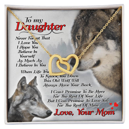 Gift For Daughter - Interlocking Heart Necklace Interlocking Hearts Necklace