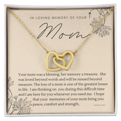 15 Loss Of Mother Interlocking Hearts Necklace