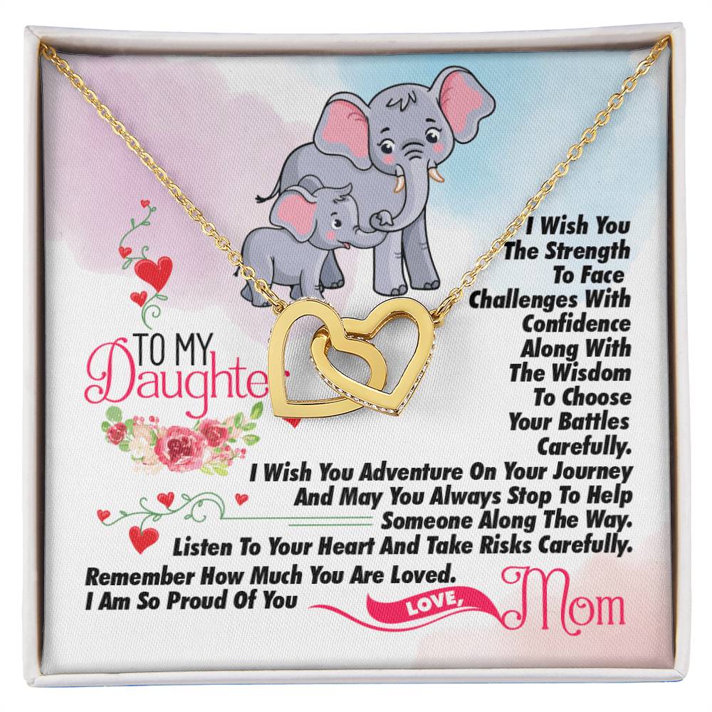 Gift For Daughter - Interlocking Heart Necklace Interlocking Hearts Necklace