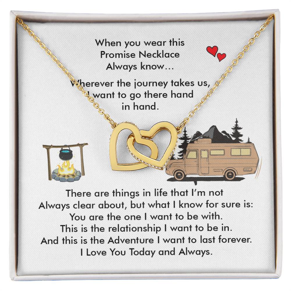 Camping Girl - Interlocking Heart Necklace Interlocking Hearts Necklace