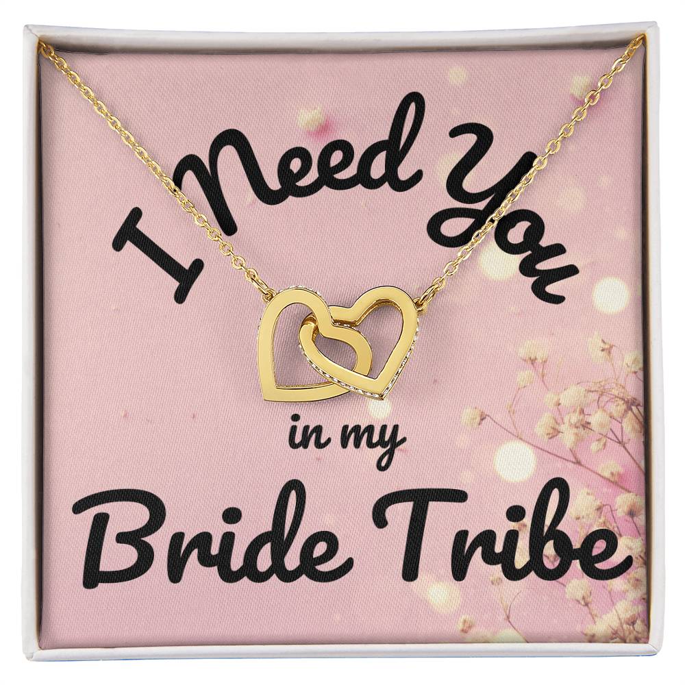 Entwined Heart Bride Tribe Necklace Interlocking Hearts Necklace