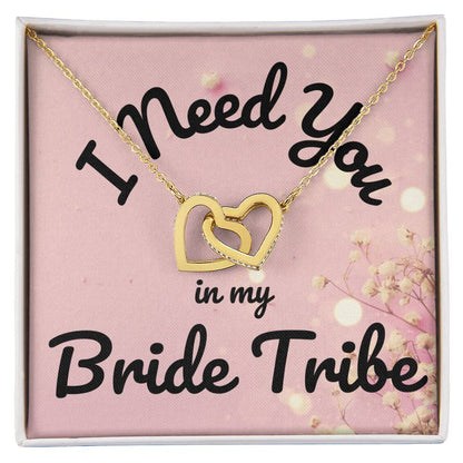 Entwined Heart Bride Tribe Necklace Interlocking Hearts Necklace