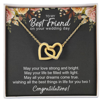 To My Wonderful Friend - Friendship Gift - Friends Forever - Friend Gift Interlocking Hearts Necklace
