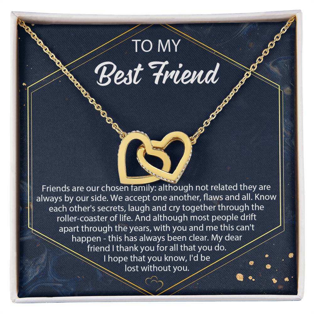 Best Friend Necklace Best Friend Necklace Personalize Bff Necklace Jewelry Best Friend Birthday Necklace Necklace Gift For Best Friend Interlocking Hearts Necklace