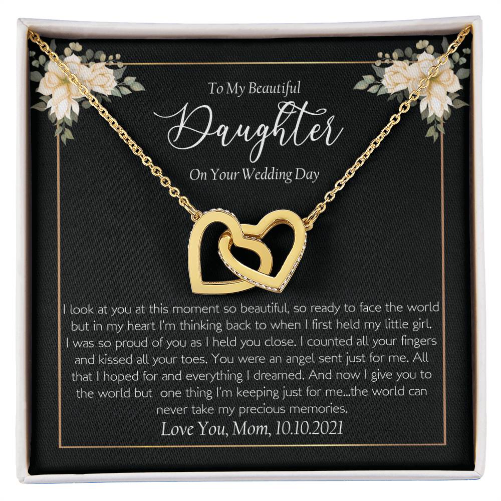 Daugther Wedding Interlocking Hearts Necklace