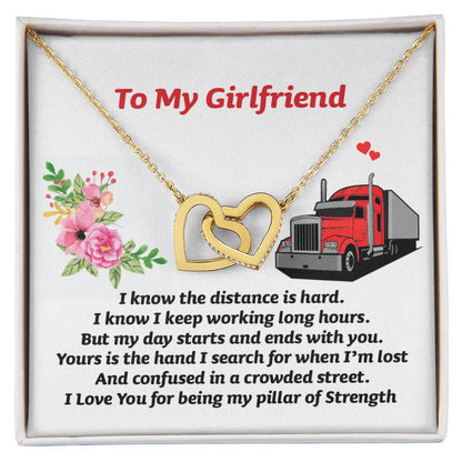 Gift For Girlfriend - Interlocking Heart Necklace Interlocking Hearts Necklace