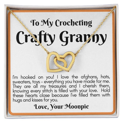 Crocheting Granny Linked Hearts Gift From The Moonpie Interlocking Hearts Necklace