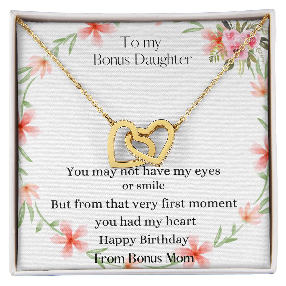 Bonus Daughter Gift Step Daughter Gift Stepdaughter Necklace Interlocking Hearts Necklace