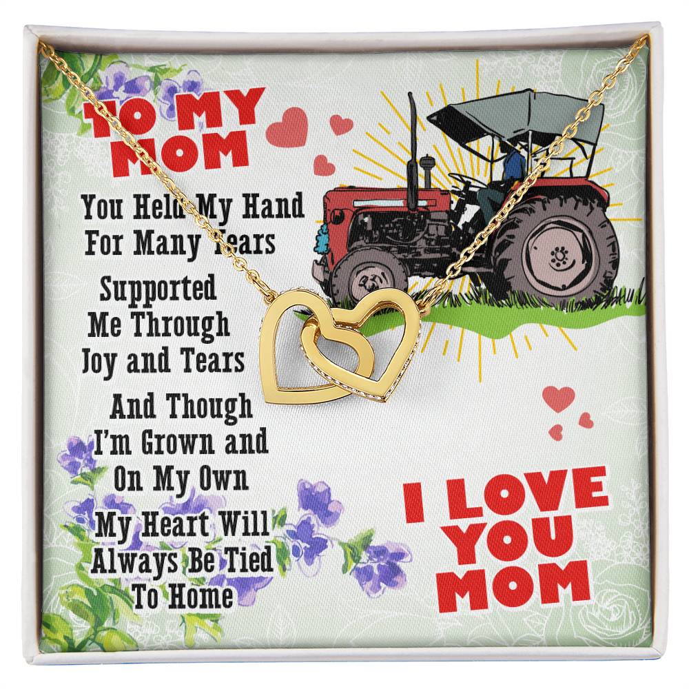 Farmer'S Mom- Interlocking Heart Necklace Interlocking Hearts Necklace