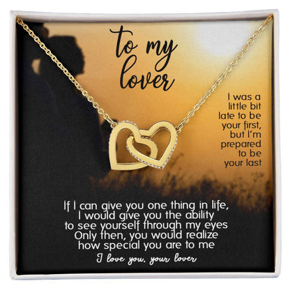 Unique Lover'S Gift - Two Hearts Necklace Interlocking Hearts Necklace
